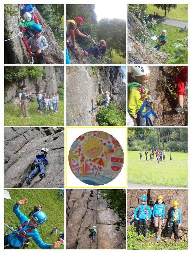 Ferienprogramm Windischeschenbach 10.08.2016 am Burgfelsen Neuhaus; Collage, © Harald Rost, https://www.durreck.de/wp/burgfelsen-neuhaus